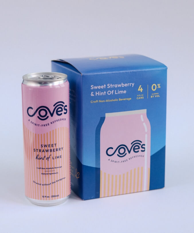 Coves Sweet Strawberry - Hint of Lime Mocktail 4 pack